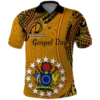 15 August  Rakahanga Island Gospel Day Polo Shirt Cook Islands Tribal Pattern - Wonder Print Shop