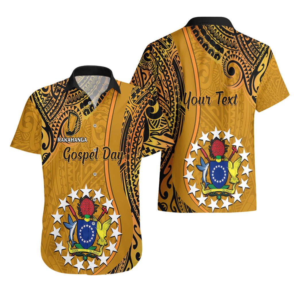Personalised 15 August Rakahanga Island Gospel Day Hawaiian Shirt Cook Islands Tribal Pattern - Wonder Print Shop