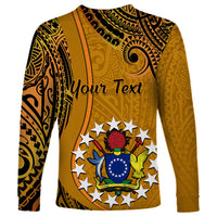 Personalised 15 August Rakahanga Island Gospel Day Long Sleeve Shirt Cook Islands Tribal Pattern - Wonder Print Shop
