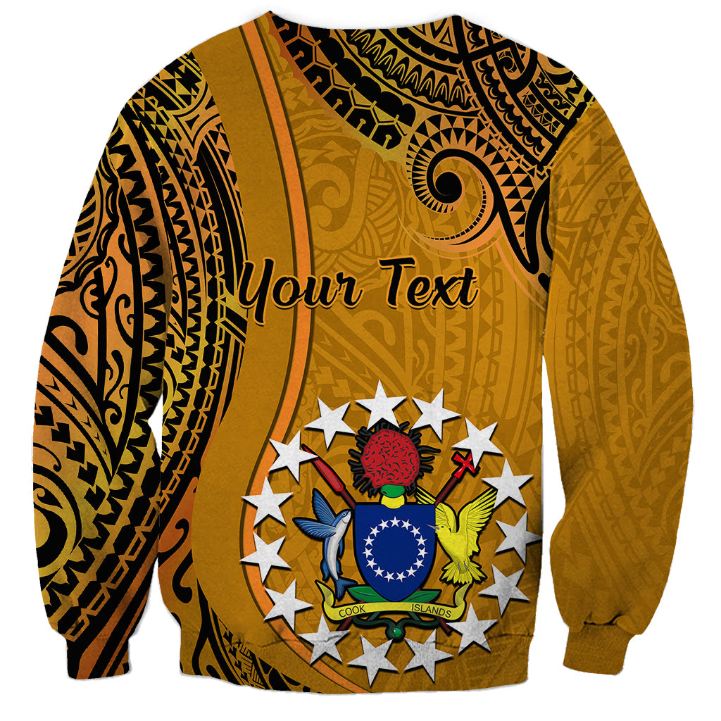 Personalised 15 August Rakahanga Island Gospel Day Sweatshirt Cook Islands Tribal Pattern - Wonder Print Shop