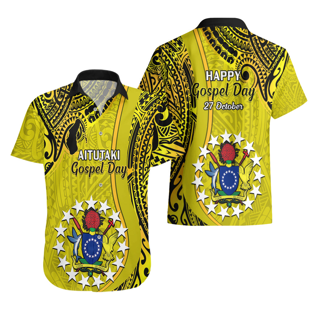 27 October Aitutaki Island Gospel Day Hawaiian Shirt Cook Islands Tribal Pattern - Wonder Print Shop
