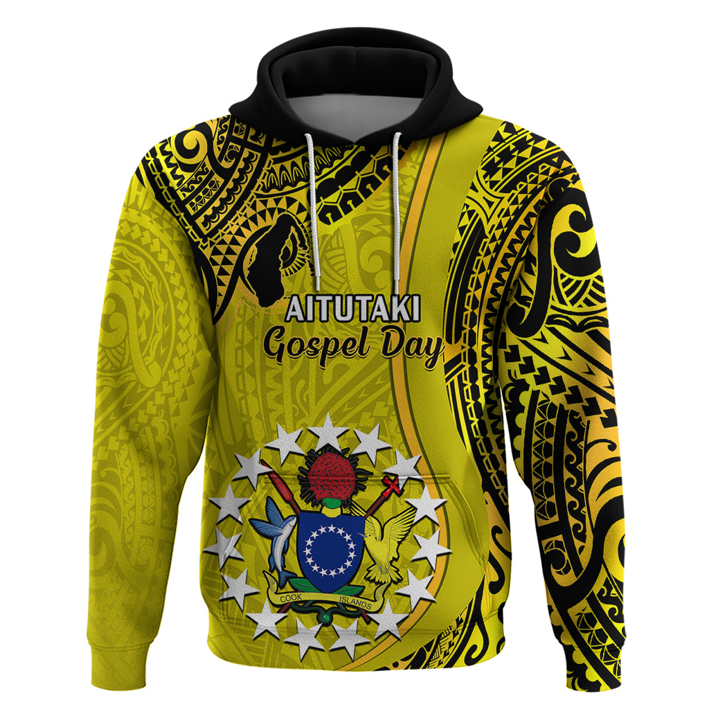 27 October Aitutaki Island Gospel Day Hoodie Cook Islands Tribal Pattern - Wonder Print Shop