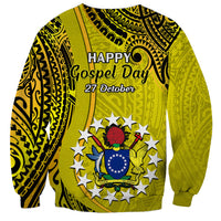 27 October Aitutaki Island Gospel Day Sweatshirt Cook Islands Tribal Pattern - Wonder Print Shop