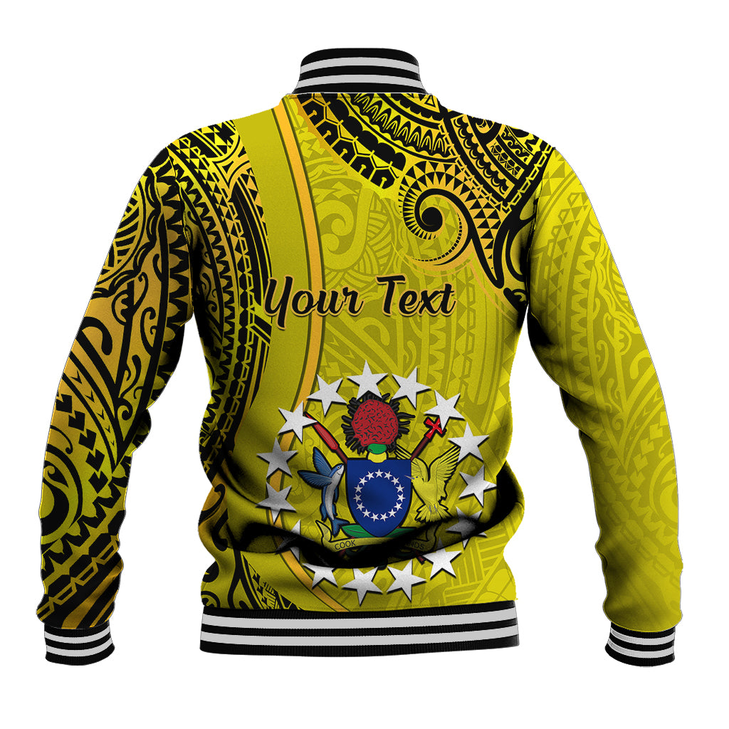Personalised 27 October Aitutaki Island Gospel Day Baseball Jacket Cook Islands Tribal Pattern - Wonder Print Shop