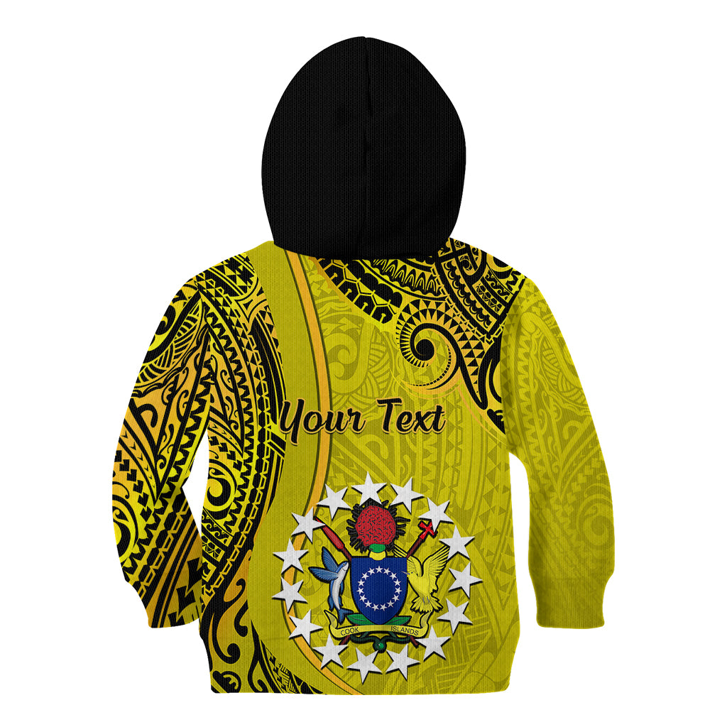 Personalised 27 October Aitutaki Island Gospel Day Kid Hoodie Cook Islands Tribal Pattern - Wonder Print Shop