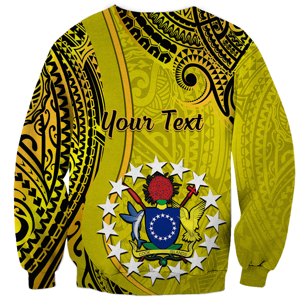 Personalised 27 October Aitutaki Island Gospel Day Sweatshirt Cook Islands Tribal Pattern - Wonder Print Shop