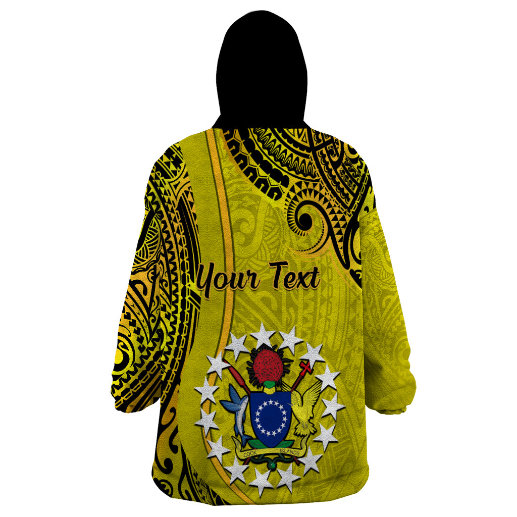 Personalised 27 October Aitutaki Island Gospel Day Wearable Blanket Hoodie Cook Islands Tribal Pattern - Wonder Print Shop