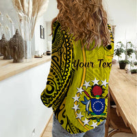 Personalised 27 October Aitutaki Island Gospel Day Women Casual Shirt Cook Islands Tribal Pattern - Wonder Print Shop