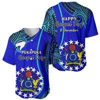 8 December Pukapuka Island Gospel Day Baseball Jersey Cook Islands Tribal Pattern - Wonder Print Shop