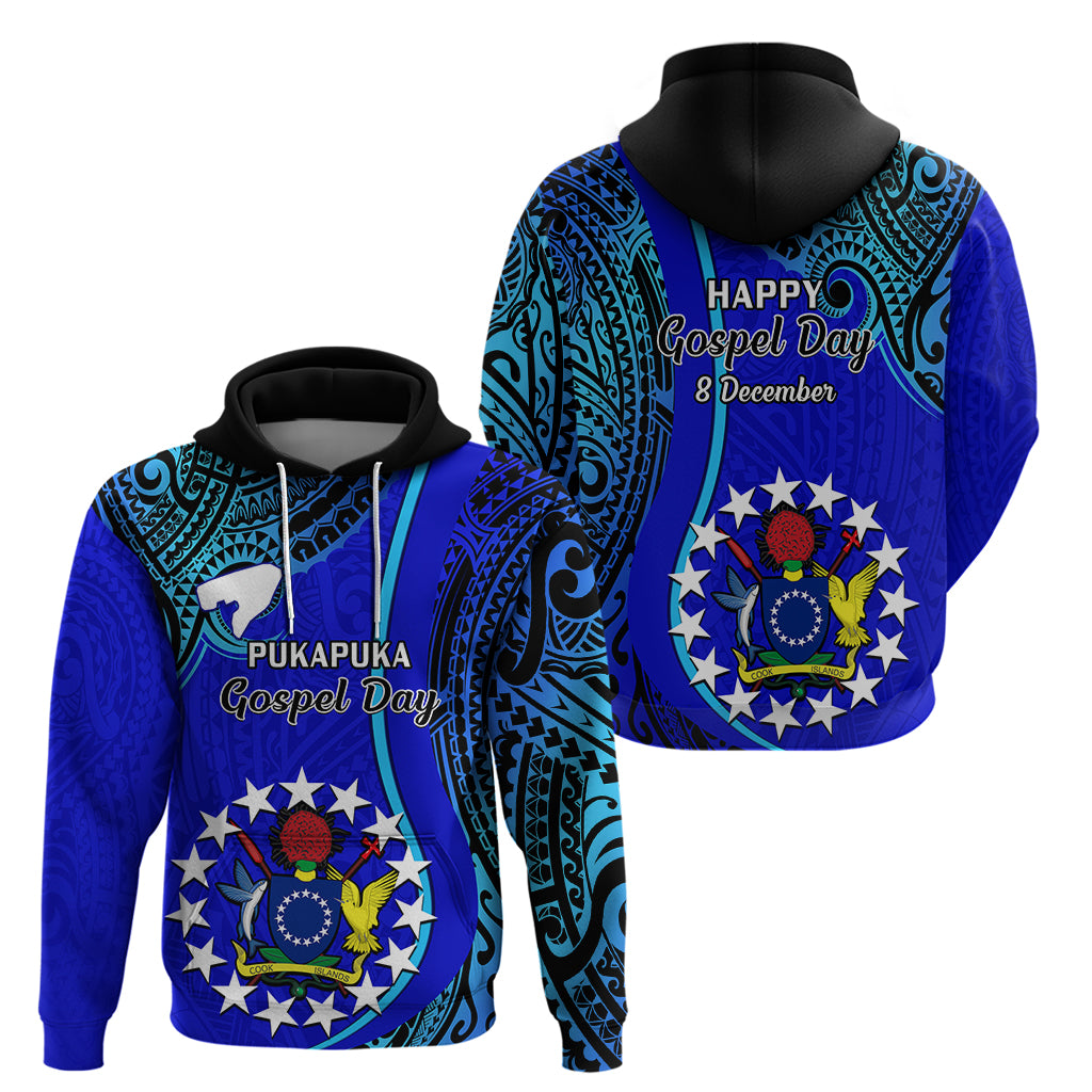 8 December Pukapuka Island Gospel Day Hoodie Cook Islands Tribal Pattern - Wonder Print Shop