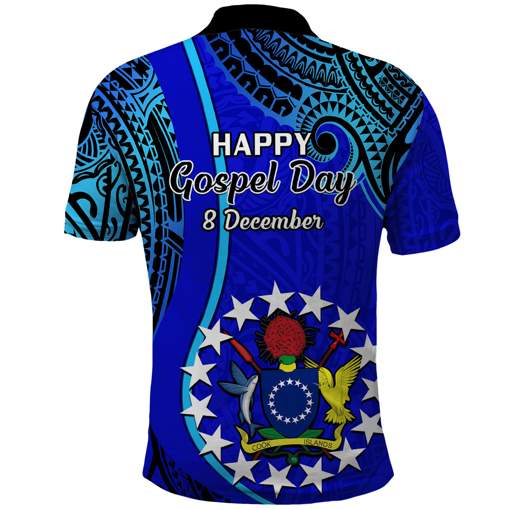 8 December Pukapuka Island Gospel Day Polo Shirt Cook Islands Tribal Pattern - Wonder Print Shop