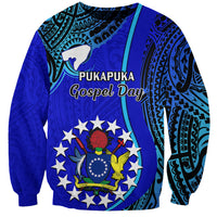 8 December Pukapuka Island Gospel Day Sweatshirt Cook Islands Tribal Pattern - Wonder Print Shop