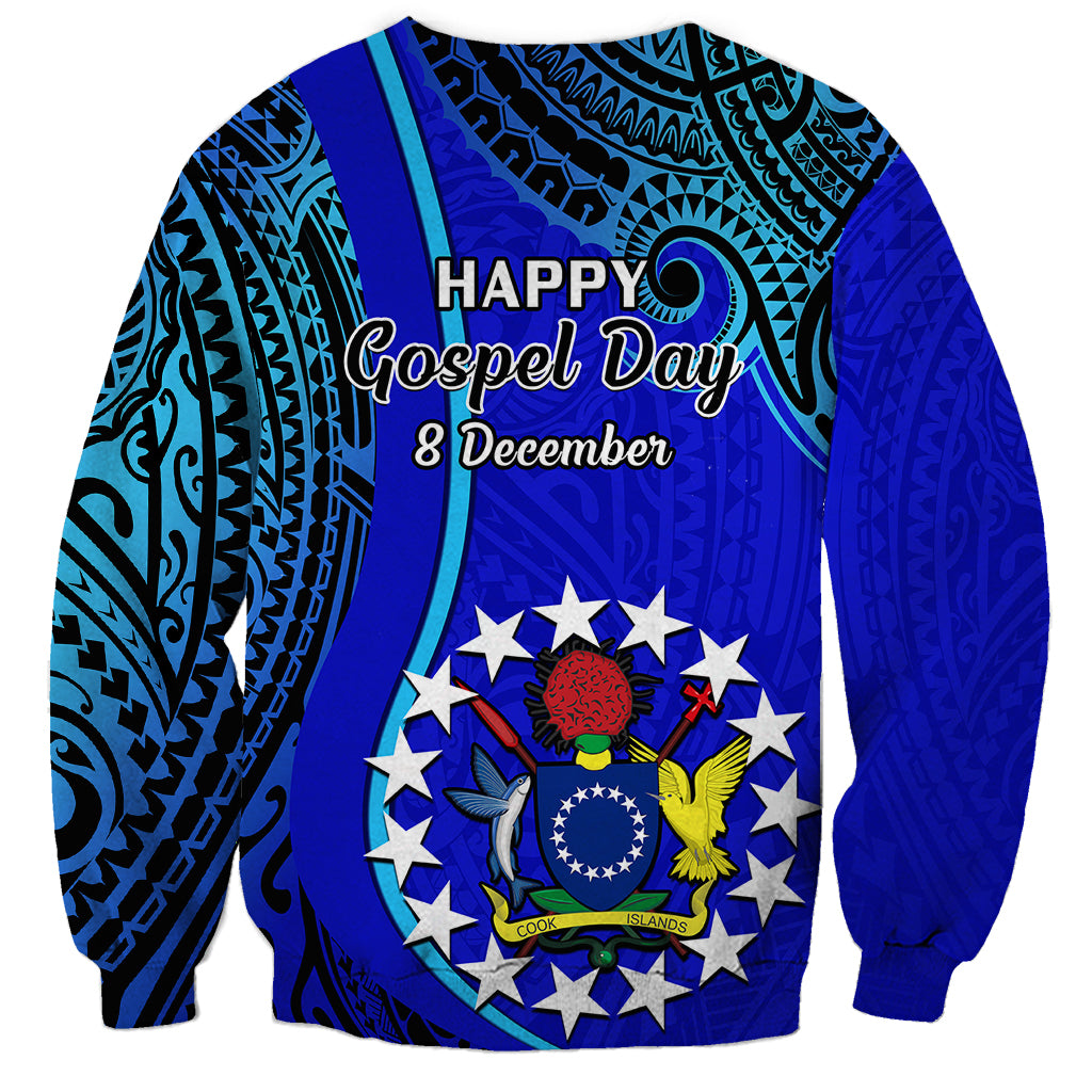 8 December Pukapuka Island Gospel Day Sweatshirt Cook Islands Tribal Pattern - Wonder Print Shop
