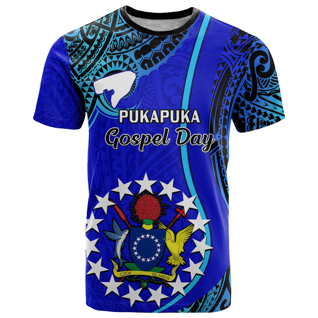 8 December Pukapuka Island Gospel Day T Shirt Cook Islands Tribal Pattern - Wonder Print Shop