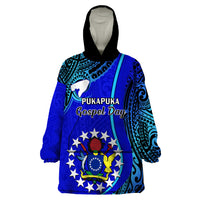8 December Pukapuka Island Gospel Day Wearable Blanket Hoodie Cook Islands Tribal Pattern - Wonder Print Shop