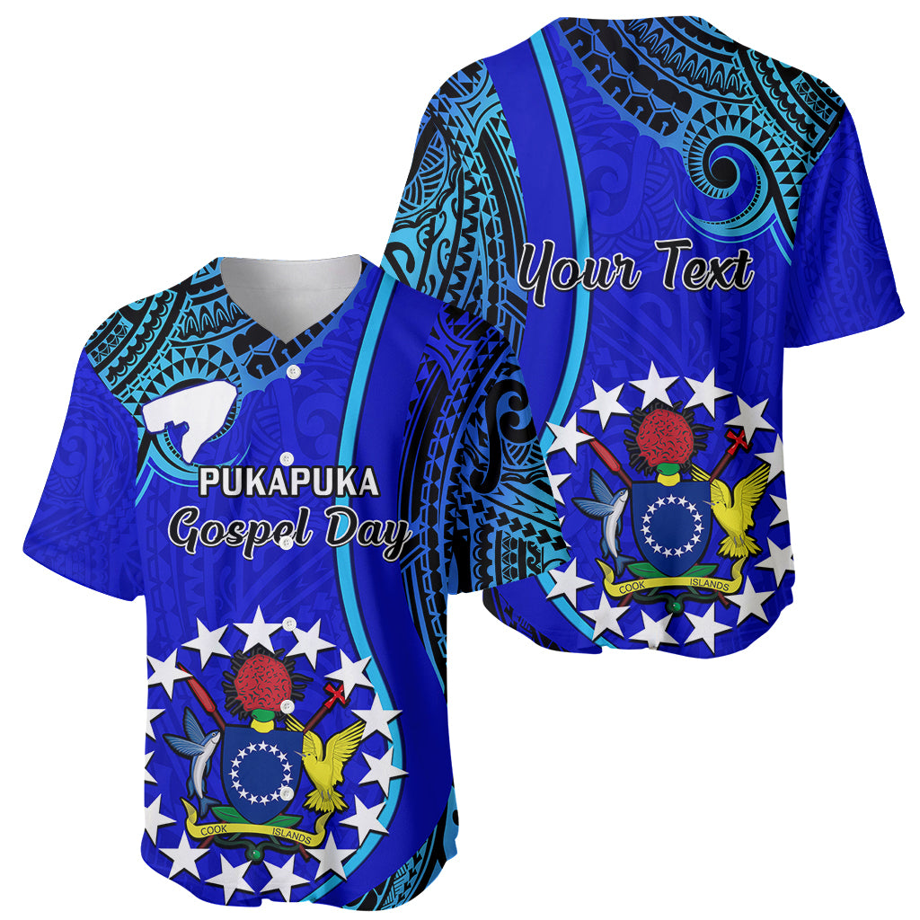 Personalised 8 December Pukapuka Island Gospel Day Baseball Jersey Cook Islands Tribal Pattern - Wonder Print Shop
