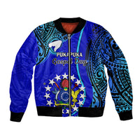Personalised 8 December Pukapuka Island Gospel Day Bomber Jacket Cook Islands Tribal Pattern - Wonder Print Shop