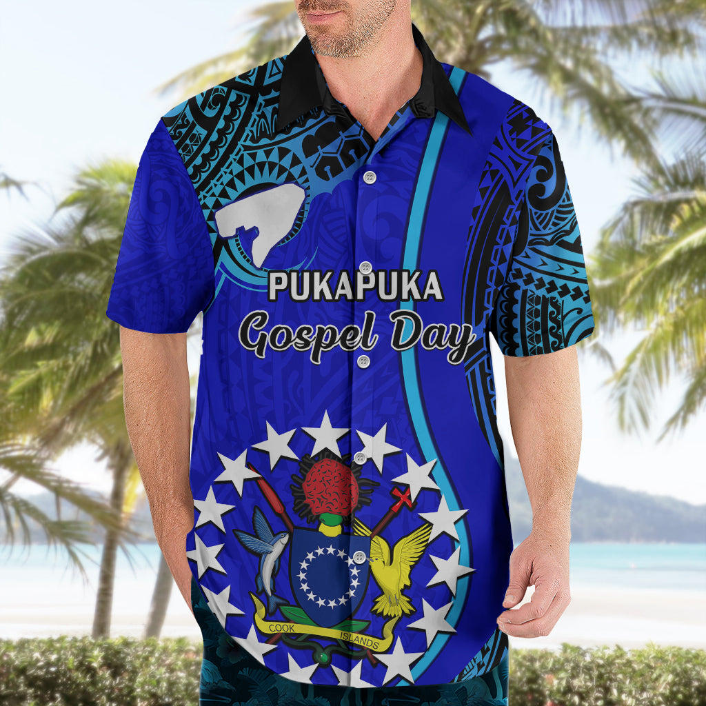 Personalised 8 December Pukapuka Island Gospel Day Hawaiian Shirt Cook Islands Tribal Pattern - Wonder Print Shop