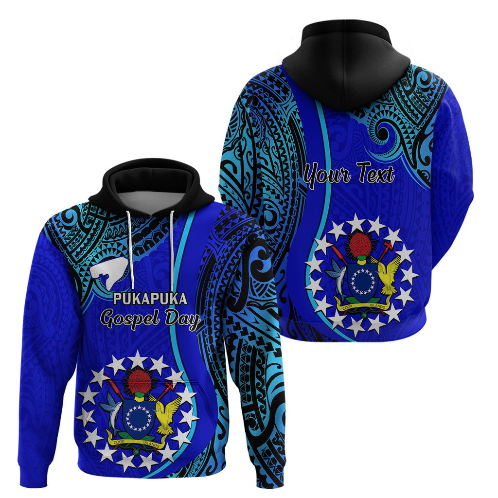 Personalised 8 December Pukapuka Island Gospel Day Hoodie Cook Islands Tribal Pattern - Wonder Print Shop