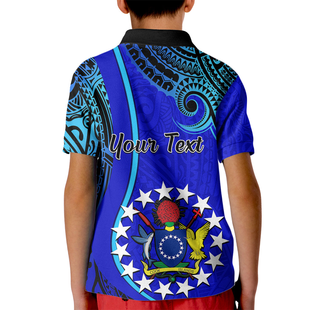 Personalised 8 December Pukapuka Island Gospel Day Kid Polo Shirt Cook Islands Tribal Pattern - Wonder Print Shop