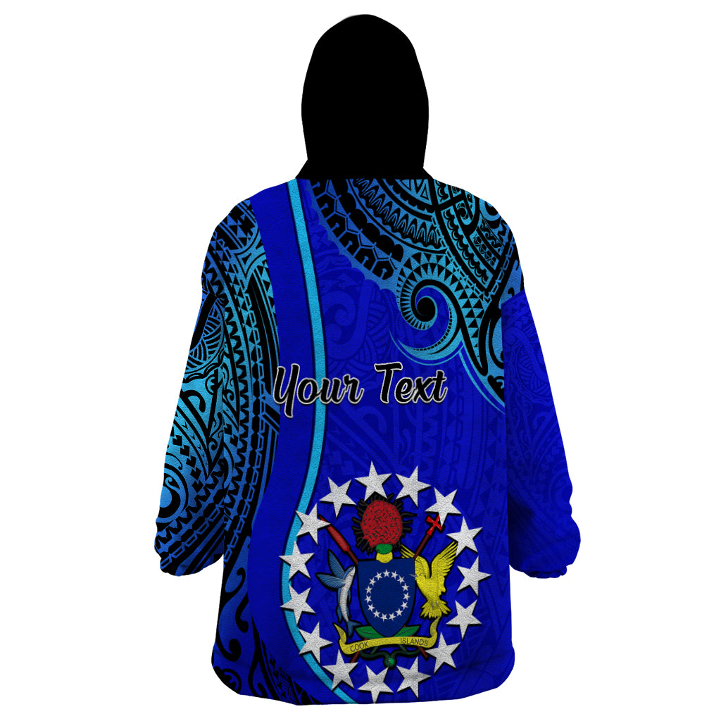 Personalised 8 December Pukapuka Island Gospel Day Wearable Blanket Hoodie Cook Islands Tribal Pattern - Wonder Print Shop