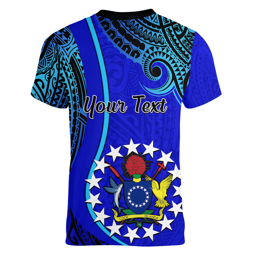 Personalised 8 December Pukapuka Island Gospel Day Women V Neck T Shirt Cook Islands Tribal Pattern - Wonder Print Shop