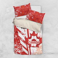 Custom Canada Soccer Bedding Set Les Rouges Sporty Style - Wonder Print Shop