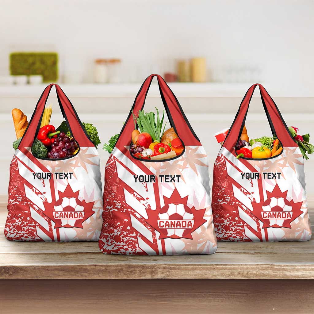 Custom Canada Soccer Grocery Bag Les Rouges Sporty Style