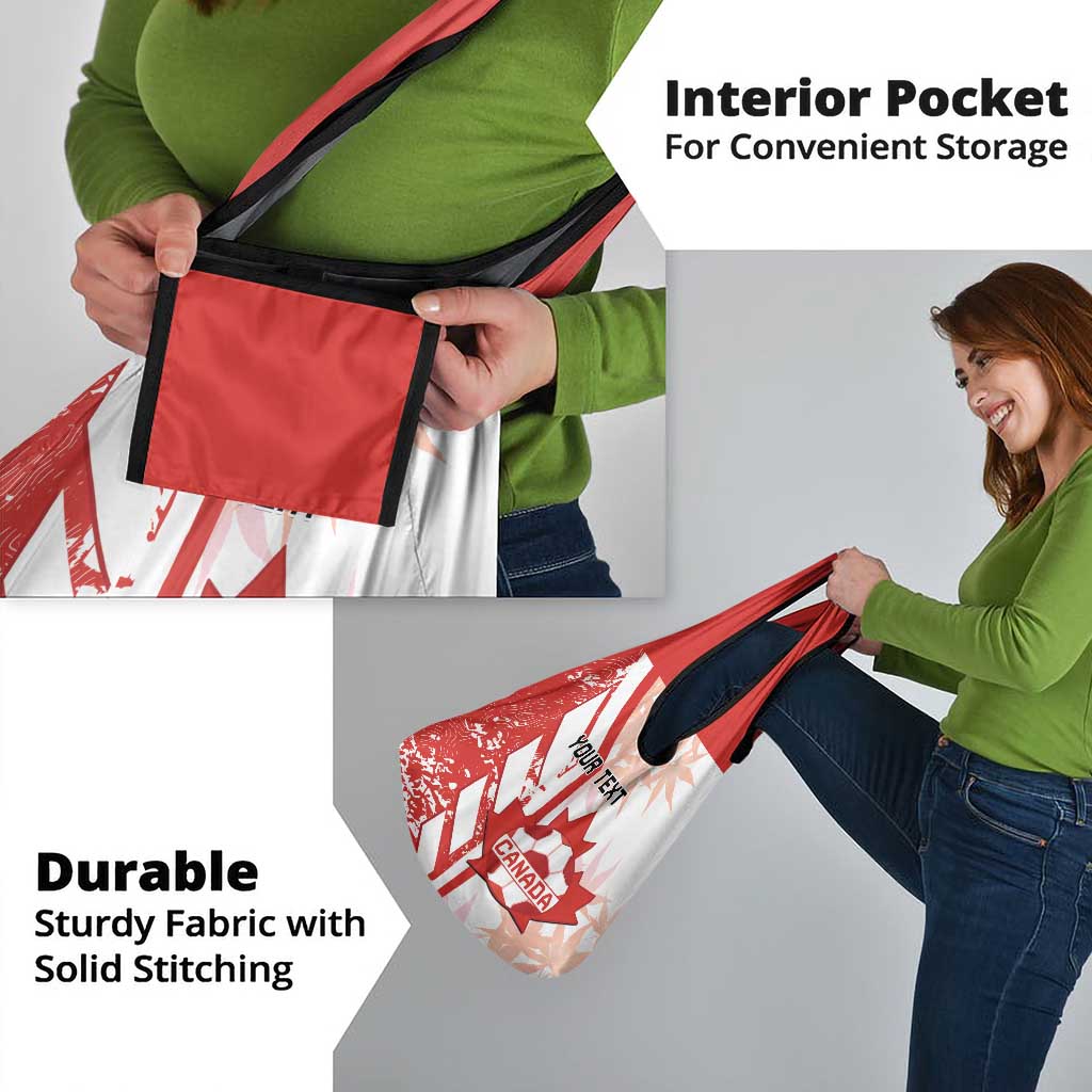 Custom Canada Soccer Grocery Bag Les Rouges Sporty Style