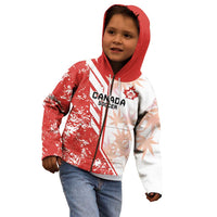 Custom Canada Soccer Kid Hoodie Les Rouges Sporty Style - Wonder Print Shop