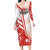 Custom Canada Soccer Long Sleeve Bodycon Dress Les Rouges Sporty Style - Wonder Print Shop