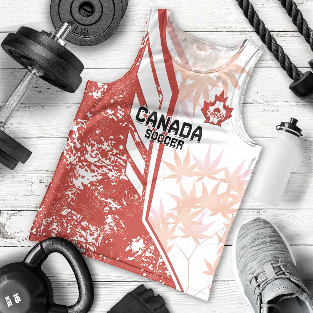 Custom Canada Soccer Men Tank Top Les Rouges Sporty Style - Wonder Print Shop