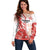 Custom Canada Soccer Off Shoulder Sweater Les Rouges Sporty Style - Wonder Print Shop