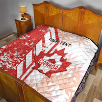 Custom Canada Soccer Quilt Les Rouges Sporty Style - Wonder Print Shop