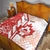 Custom Canada Soccer Quilt Les Rouges Sporty Style - Wonder Print Shop