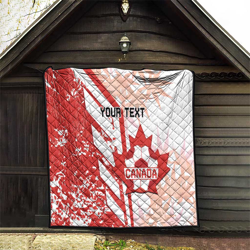 Custom Canada Soccer Quilt Les Rouges Sporty Style - Wonder Print Shop