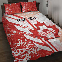 Custom Canada Soccer Quilt Bed Set Les Rouges Sporty Style - Wonder Print Shop