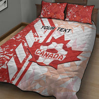 Custom Canada Soccer Quilt Bed Set Les Rouges Sporty Style - Wonder Print Shop
