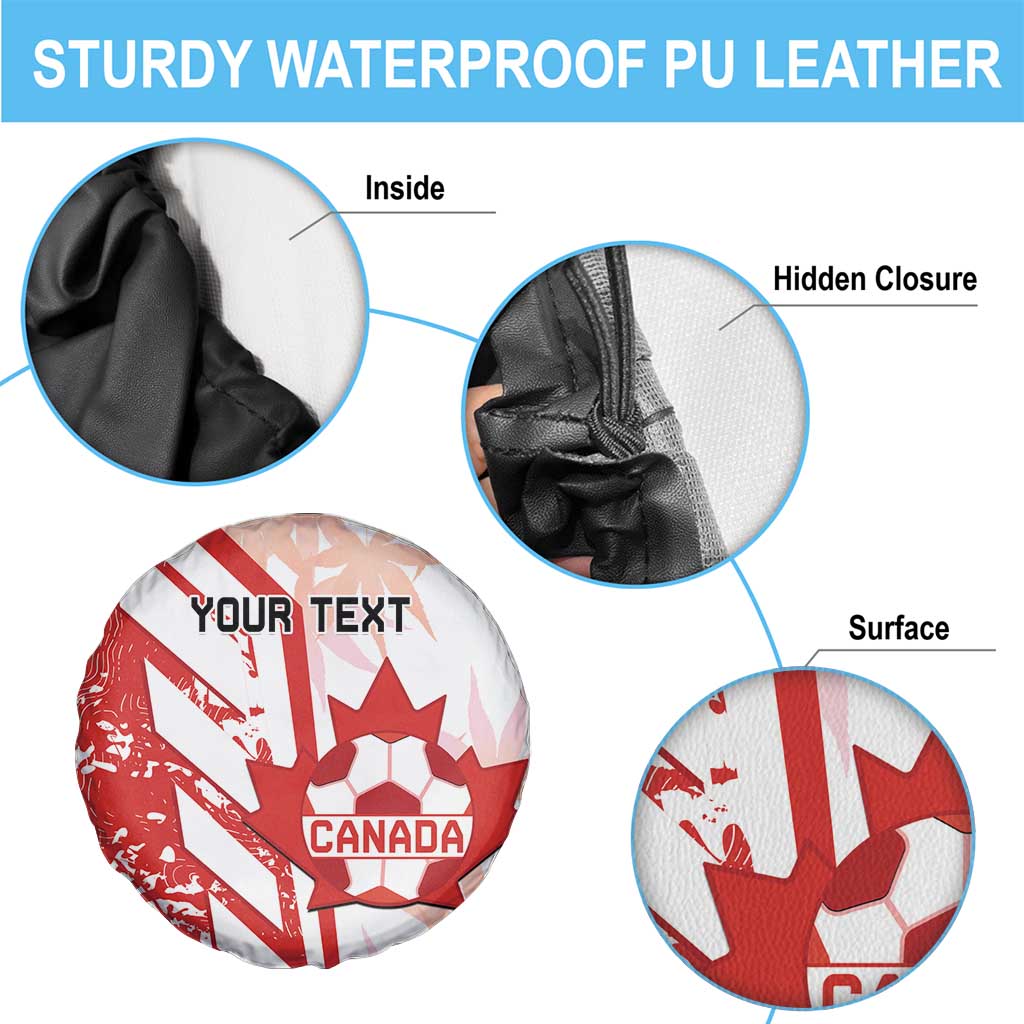 Custom Canada Soccer Spare Tire Cover Les Rouges Sporty Style - Wonder Print Shop