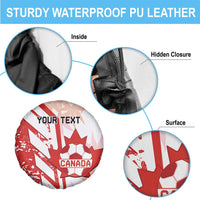 Custom Canada Soccer Spare Tire Cover Les Rouges Sporty Style - Wonder Print Shop