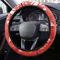 Canada Soccer Steering Wheel Cover Les Rouges Sporty Style - Wonder Print Shop