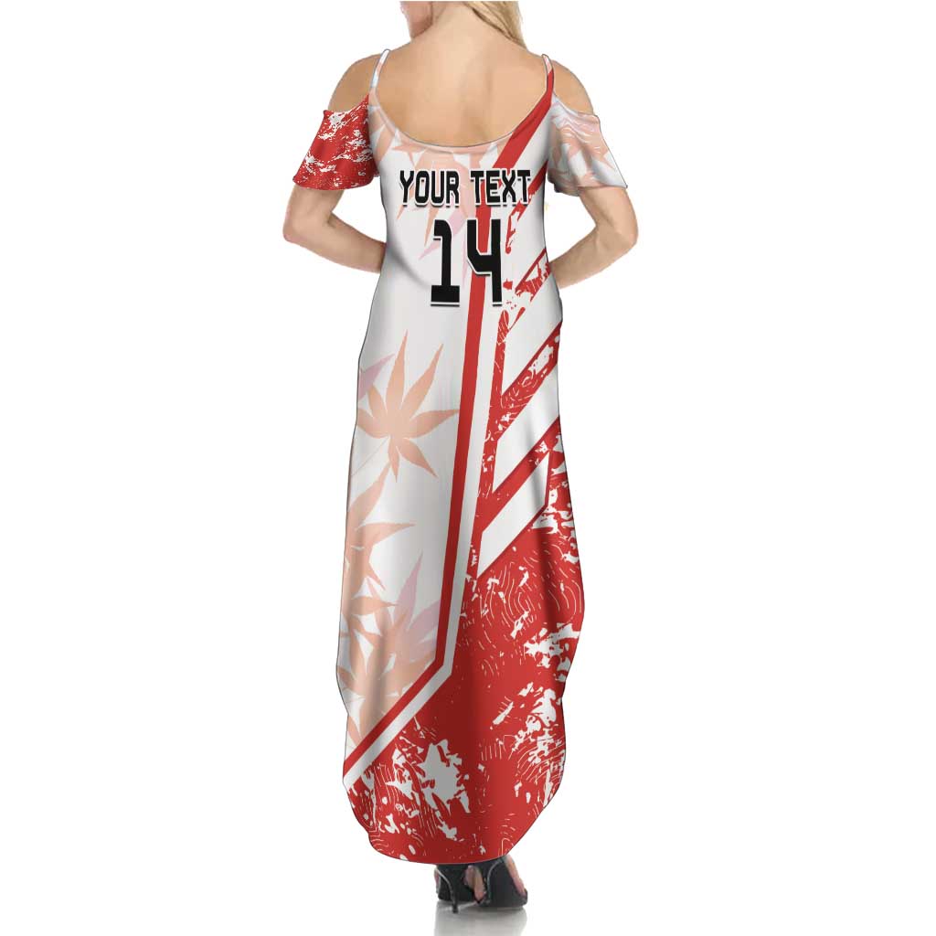 Custom Canada Soccer Summer Maxi Dress Les Rouges Sporty Style - Wonder Print Shop