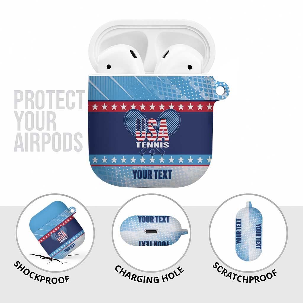 Custom United States Tennis AirPods Case 2025 Go USA - Wonder Print Shop