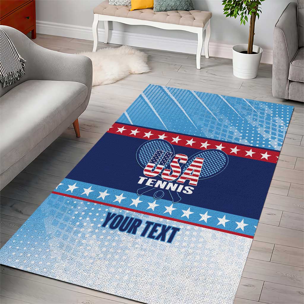 Custom United States Tennis Area Rug 2025 Go USA - Wonder Print Shop