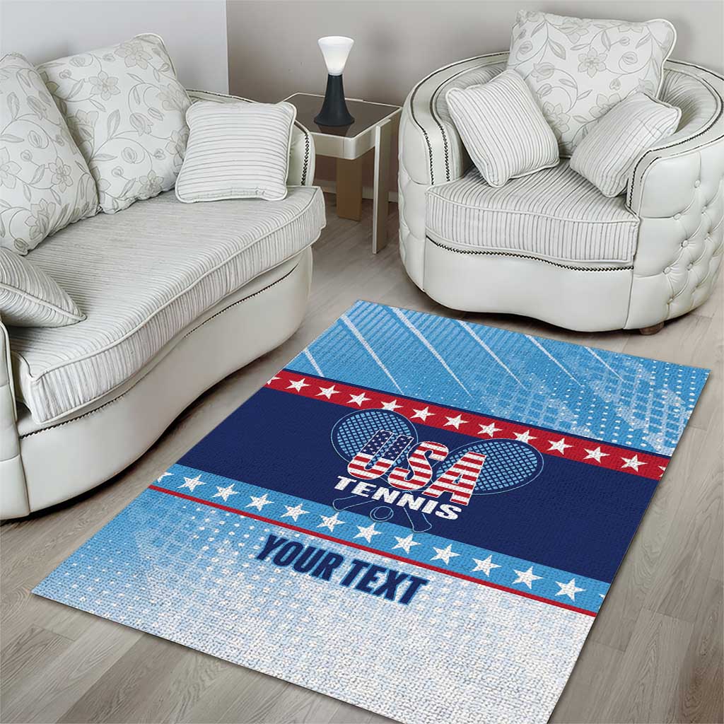 Custom United States Tennis Area Rug 2025 Go USA - Wonder Print Shop