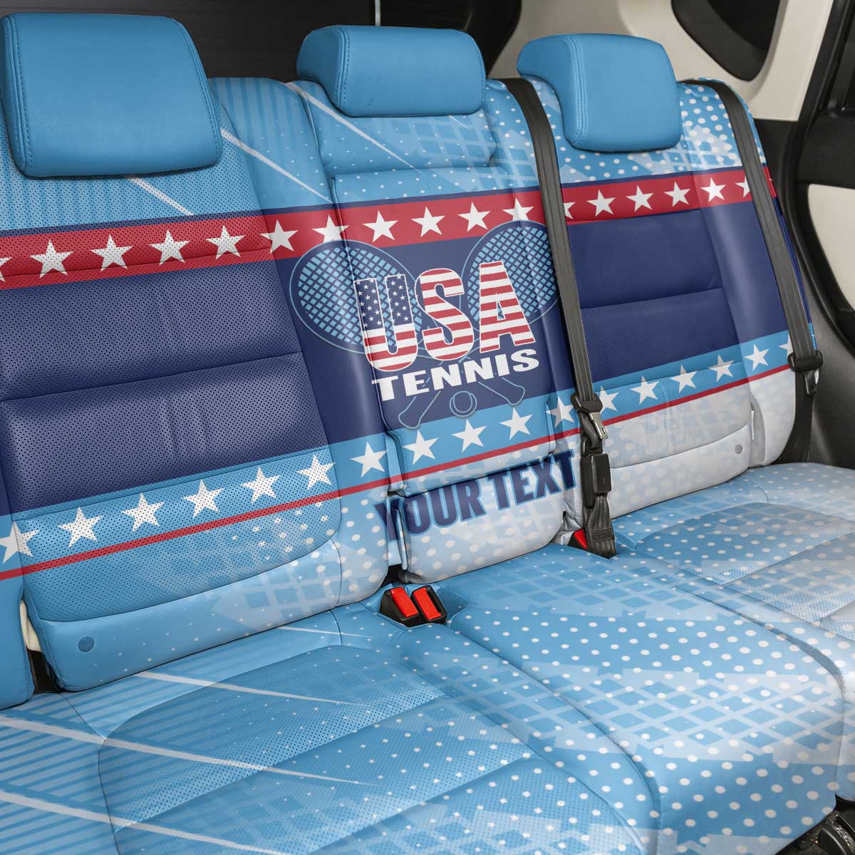Custom United States Tennis Back Car Seat Cover 2025 Go USA - Wonder Print Shop