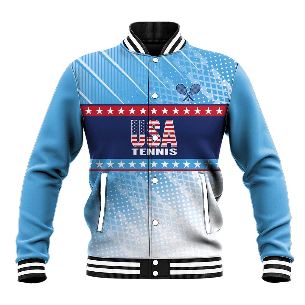 Custom United States Tennis Baseball Jacket 2025 Go USA - Wonder Print Shop