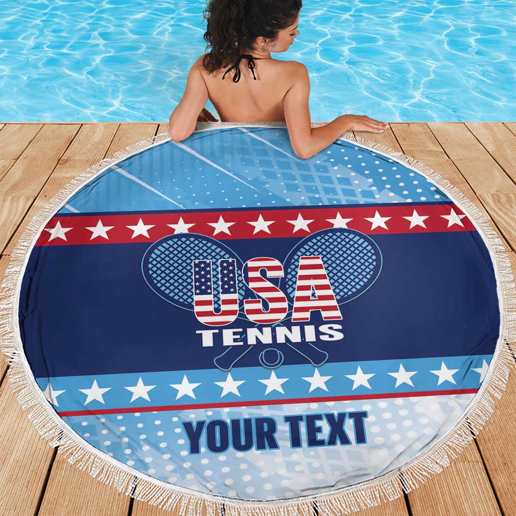 Custom United States Tennis Beach Blanket 2025 Go USA - Wonder Print Shop