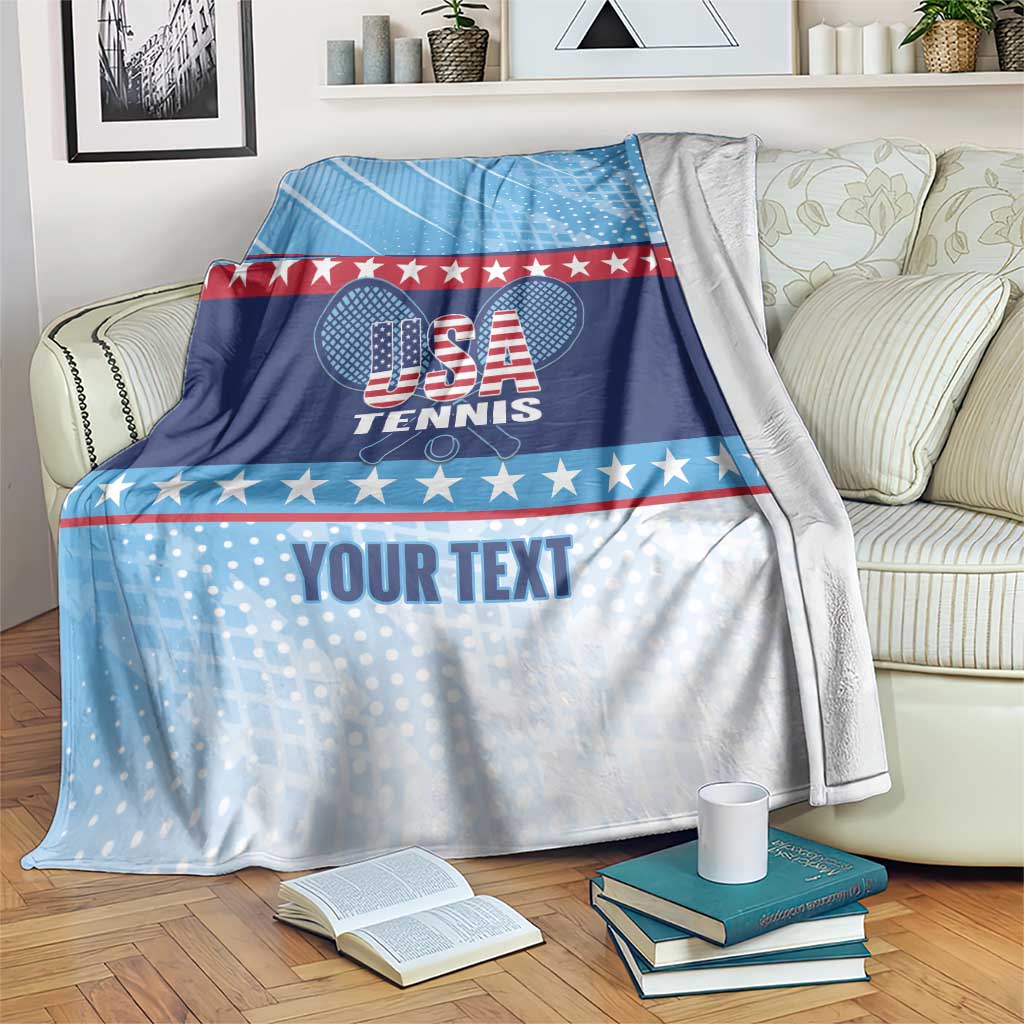 Custom United States Tennis Blanket 2025 Go USA - Wonder Print Shop