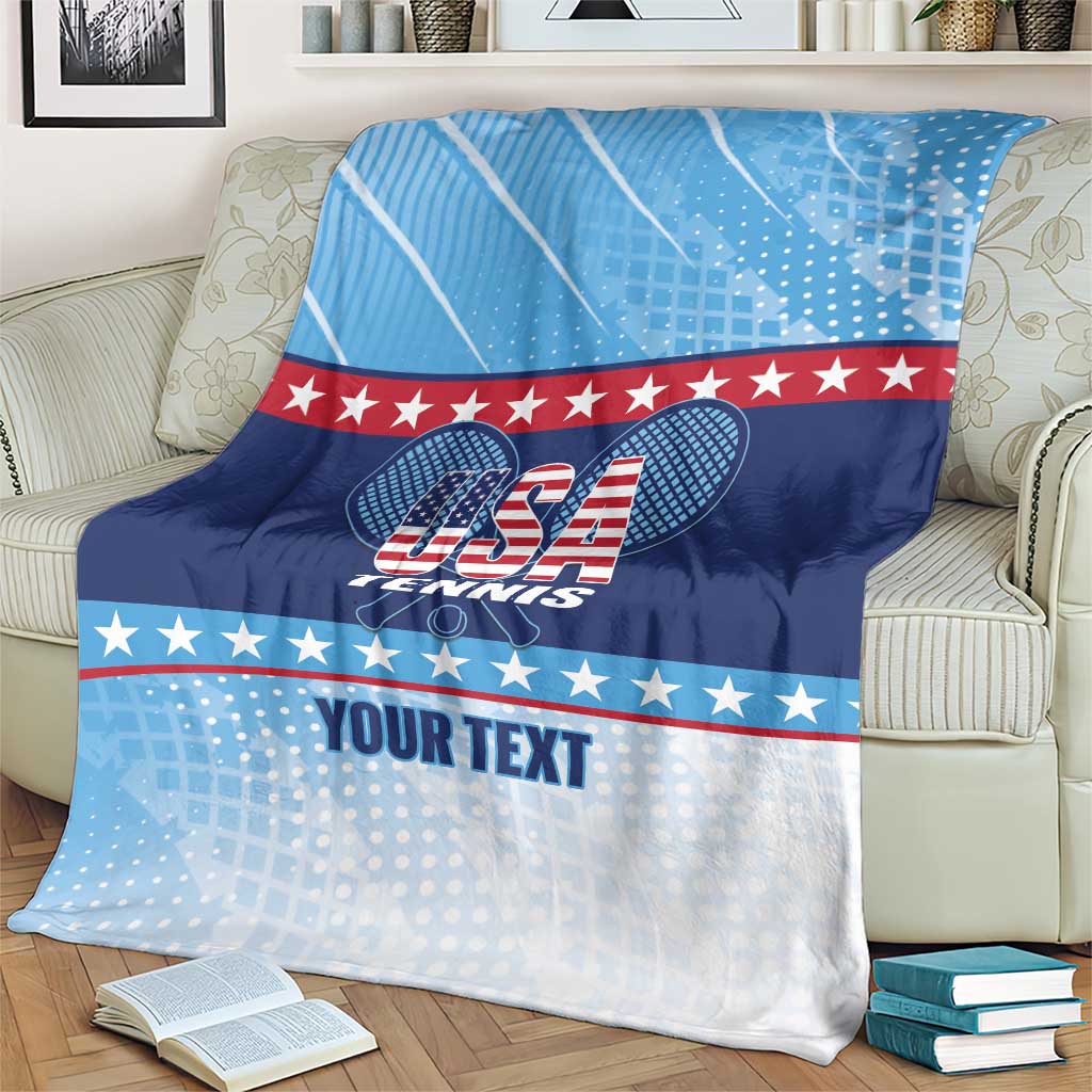 Custom United States Tennis Blanket 2025 Go USA - Wonder Print Shop